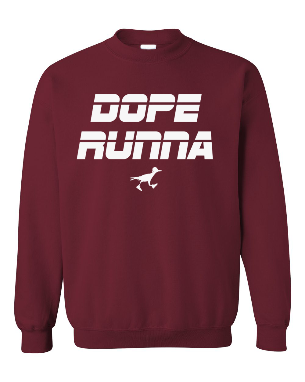 Win The Race - Crewneck - Maroon/ White - Unisex