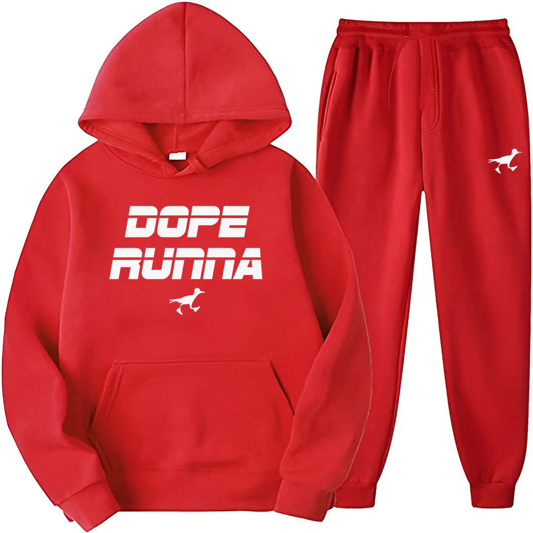 Jog It Out - SweatSuit - Red / White ( Unisex)