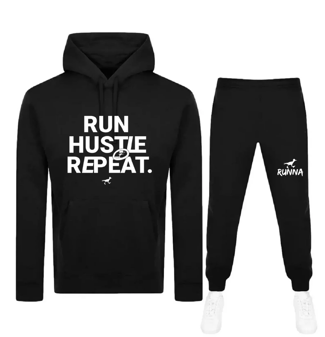 Run Hustle Repeat - SweatSuit -  Black X White