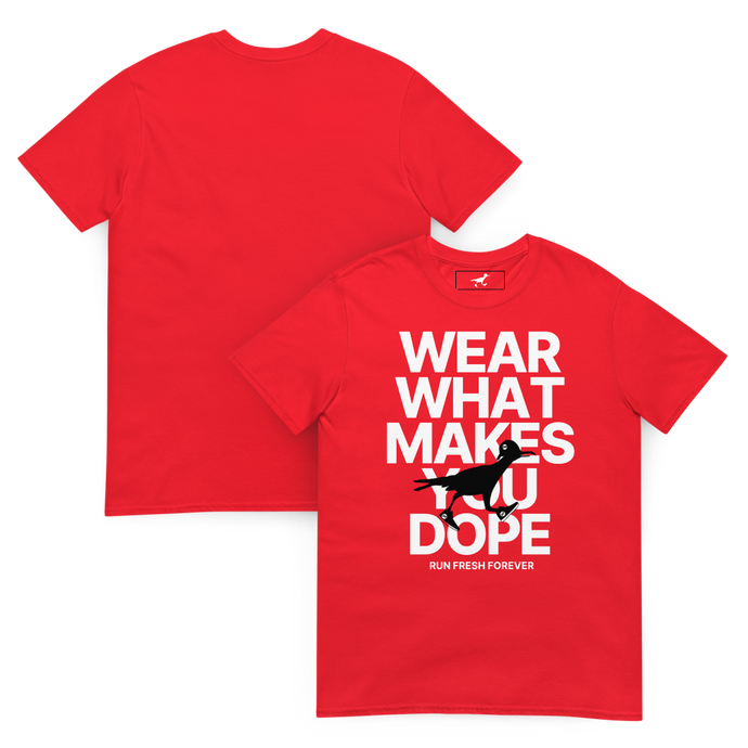 WEAR YO VIBES TEE  - RED X WHITE