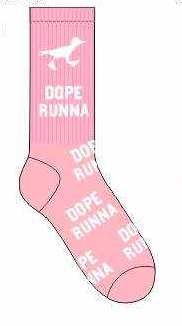 Road Runna Plus - Socks -Pink X White